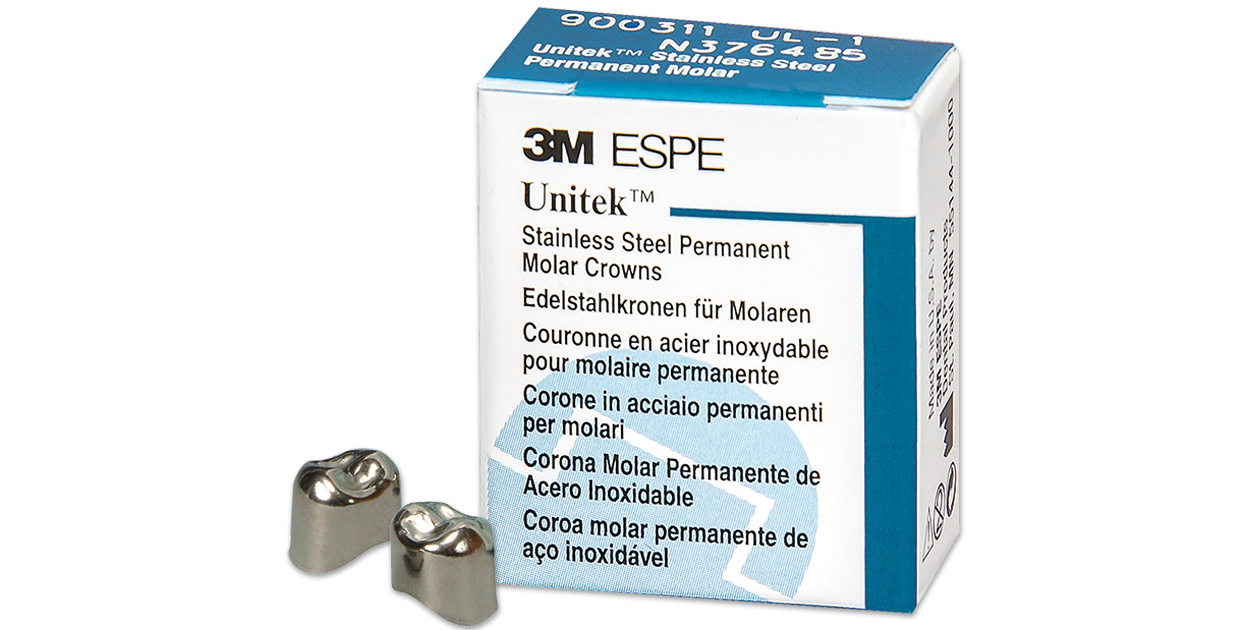 3M™ Unitek™ stainless steel permanent crowns